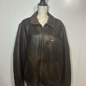 Men's Classic Brown Leather Jacket